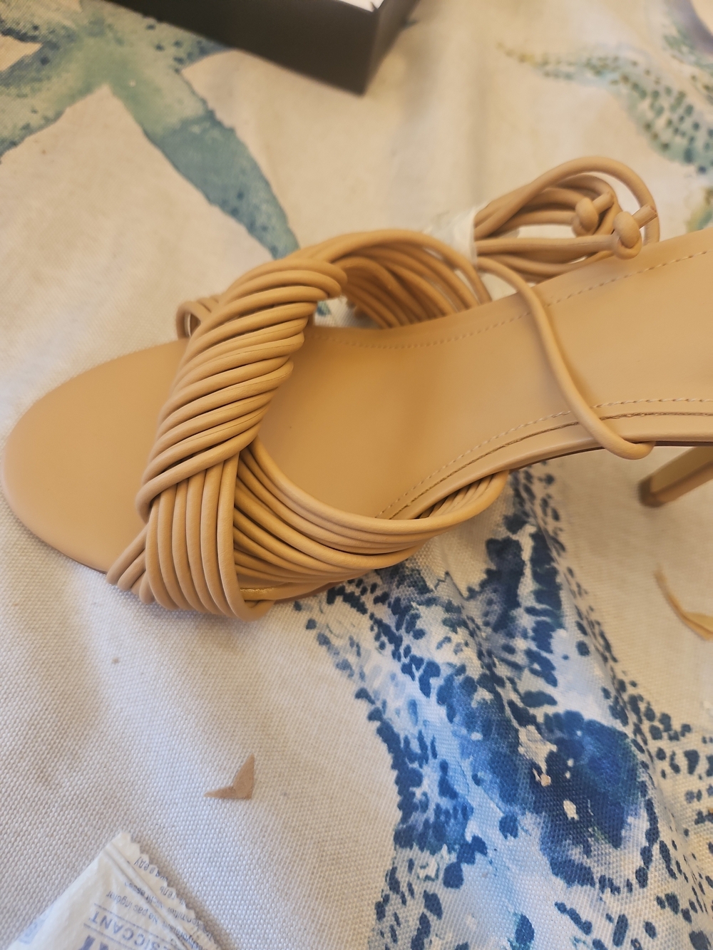 Marc Fisher Knotted Strappy Slide Sandal in Tan - Picture 3 of 3